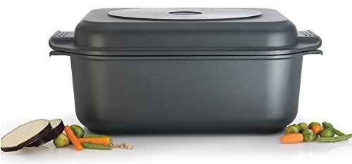 BergHOFF EuroCAST 10 Quart Nonstick Double Roaster | Nonstick Cooking Surface | Cast Aluminum| Ovenproof Handles, Induction Ready