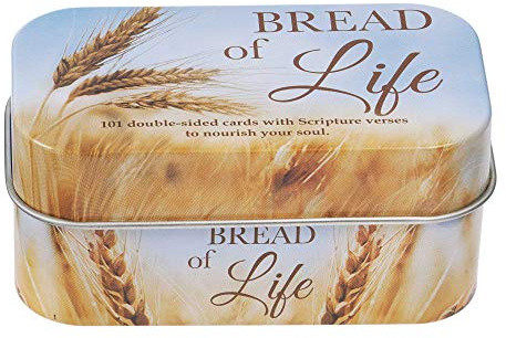 Christian Art Gifts Bible Verse Promise Cards | Bread of Life – 202 Scriptures to Nourish Your Soul | Daily Encouraging Pocket Size Scripture Cards for Men and Women in Decorative Tin