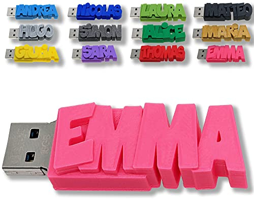 Clé USB Personnalisée avec Votre Texte (8 Go, Rose) - Un Cadeau Original et Unique - USB 3.0