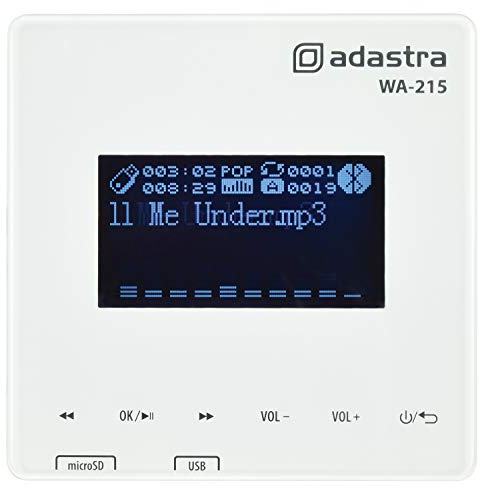 Adastra | 30 W mini digital stereo väggförstärkare | Bluetooth USB/MicroSD FM-tuner mediaspelare