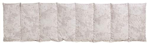 Traubenkernkissen 75x20cm groß 8-Kammer. shabby-chic grau-beige. Wärmekissen, Körnerkissen für Mikrowelle und Backofen