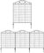 COSTWAY Garden Fence, Outdoor Coated Metal Rustproof Landscape Decorative Fencing Panels, Folding Animal Barrier Flower Bed Border for Patio Backyard (56in x 12ft)