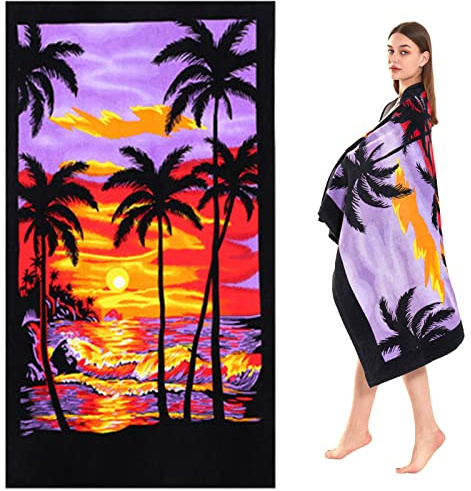 Chavish Toalla de Playa Extra Grande Gruesa, de Alta absorción, Suave, de algodón, Regalo, Toalla de Piscina de Gran tamaño, de Secado rápido, para Mujeres y Hombres, 70 x 40 Pulgadas