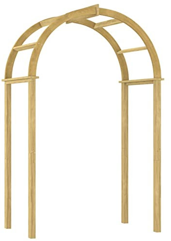 Gawany Arche de Jardin pour Plantes Arche pour rosiers Jardin, Patio ou Terrasse 141x97x243 cm Bois de pin Massif imprégné