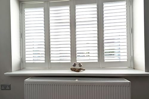 White UPVC Window Board/Cill Cover 1.1m Long 9mm Thick Plastic Window Sill Capping (200mm Width)