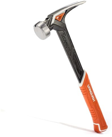 VANQUISH 14oz Titanium Framing Hammer Straight Rip Claw with Smooth Face, Magnetic Nail Hodder, One Piece Forged Anti-Vibration Design Soft Grip 0538