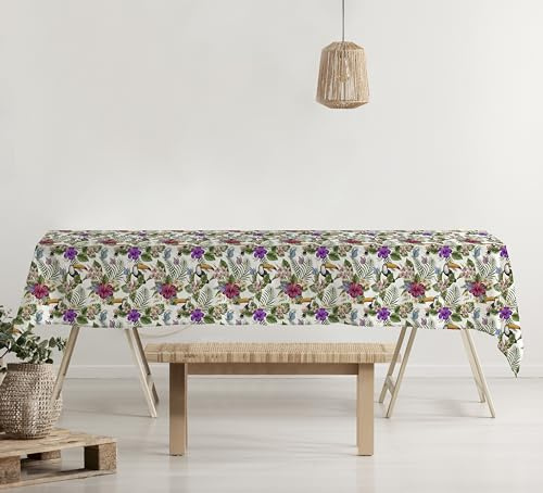 GEMITEX Tucano - Mantel de Felpa, Encerado, decoración 234, Fabricado en Italia, 140 x 180 cm