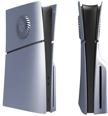 Console Cover Plates for Sony PS5 Slim,Anti-Scratch Console Replacement Side Faceplate for Playstation 5 Slim,Console Protective Face Shell Accessories (Disc Edition,with Cooling Vents)