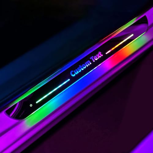 Éclairage LED de seuil de Porte pour Voiture magnétique, lumière de marchepied personnalisée, Lampe de Bienvenue Auto 7 Couleurs/28 Modes De Changement Lumières De Bienvenue De Porte De Voi