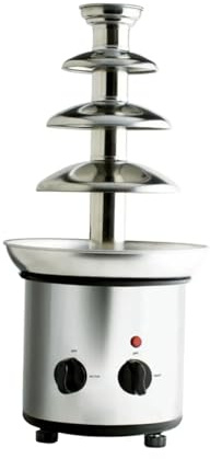 Fontana di cioccolato in acciaio inossidabile a 4 strati, scioglitore di cioccolato con macchina for fonduta riscaldante, cascata fai da te for feste