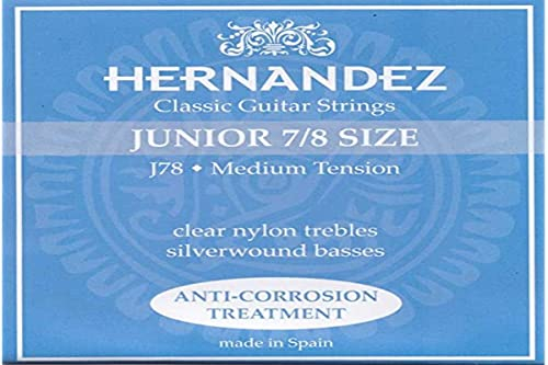 Hernandez »JUNIOR SET J-78-7/8 SIZE - BLAU - MT« Saiten für Konzert-Gitarre 7/8 Größe - Medium Tension