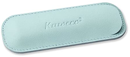 Kaweco Eco 2er Leder Etui Tender Mint I Stifte Etui passend für die Sport Serie I Schreibetui aus echtem Leder mit schöner Prägung I schicke & Klassische Stifttasche I Stiftetui 12 x 4,6 cm