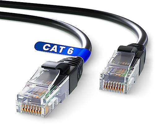 Mr. Tronic Câble Ethernet 10m, Reseau LAN Cat 6 Haut Debit Pour une Connexion Internet Rapide et Fiable | Câble Ethernet Connecteur AWG24, RJ45 UTP CCA (10 Mètres, Noir)