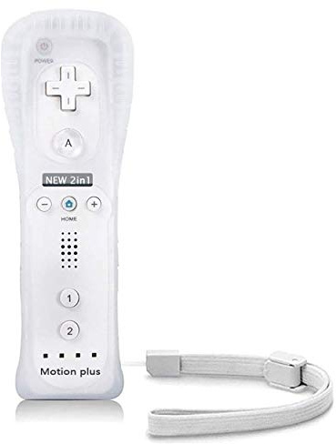 giZmoZ n gadgetZ Motion Plus + Remote Controller Compatible with Nintendo Wii & Wii U built in Sensor White
