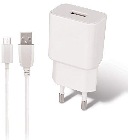 MaxLife - Chargeur USB 1A & Câble pour SAMSUNG Galaxy A10 - Galaxy J4 Plus - Galaxy A7 2018 - Galaxy J6 Plus - Galaxy J6 - Galaxy A6 Plus - Galaxy A6 - Galaxy A8 - Galaxy J7 2017 - Galaxy J3 2017 et +
