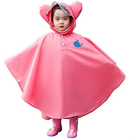 Aliuciku Wasserdichter Kinder Regenponcho, Kinder-Regenmantel Für Mädchen Und Jungen, Kinder Regenumhang Für Die Schule Im Freien (Color : A-01, Size : XL)