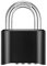 DAYGOS Outdoor Combination Padlock with 4 Digit Code, 52mm Heavy Duty Combination Lock for Gym Locker, [Weatherproof] Pad Lock with 8mm Steel Shackle for Garage, Gate, Shed, Fence, Warehouse - Black