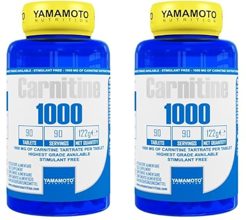 Yamamoto Carnitine 1000, 90 compresse da 1gr (2 barattoli) - carnitina compresse