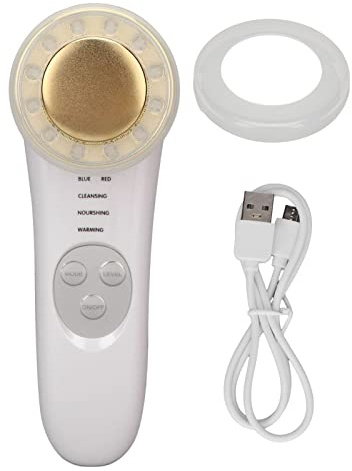 NSXAYIWE Máquina De Belleza Facial, Limpieza Profunda De Poros 3 Modos 2 Niveles Cepillo De Limpieza Facial Eléctrico Con Luz LED Roja Y Azul