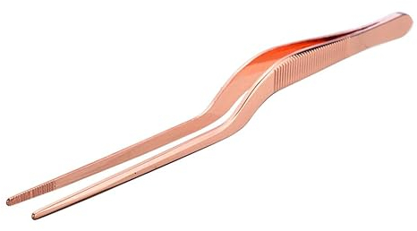 WyldSenc Pinzas de precisión de acero inoxidable, 5.51 pulgadas, pinzas de cocina antideslizantes para la cocina - Ideal para cubrir alimentos delicados - Herramienta de cocina para obras maestras