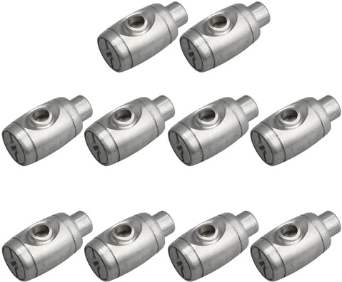 Bstinay Silver Sturdy Metal Copper-Nickel Trumpet Valve Water Key Spit Valve Assembly Parts Pack of 10