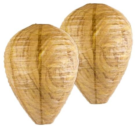 4 Piezas Nido de Avispas Señuelo,señuelos de Nido de Avispa,Nido de Avispas Artificial,Falso Nido De Avispas,Trampa Avispas Colgantes,para casa y jardín al Aire Libre