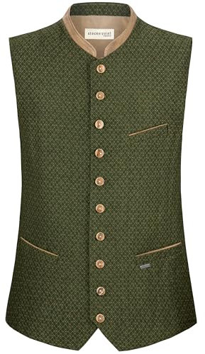 Stockerpoint Herren Dolfo Trachtenweste, moos, 44