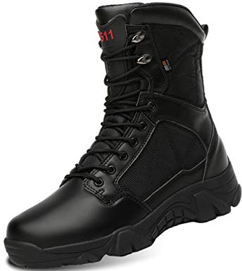 IYVW A003 B Bottes militaires Lace Up Series, Bottine Chelsea Homme noir 43 EU