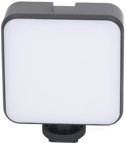 LED-Videoleuchte, 2500 Bis 9000 K Kameraleuchte, Tragbare Fotobeleuchtung, Wiederaufladbare Panel-Lampe mit 3 Kaltschuh, CRI 95+, Kleine Panel-Leuchte für Selfie-Beleuchtung