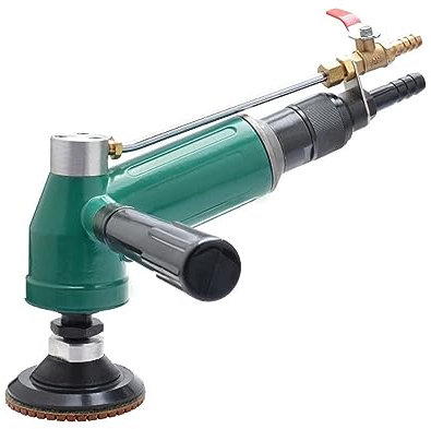 Amoladora húmeda Lijadora de aire por inyección de agua, amoladora neumática de 100 grados, máquina pulidora de suelo, pulidora de piedra, herramienta de construcción de pulido de mármol Pulido más fá