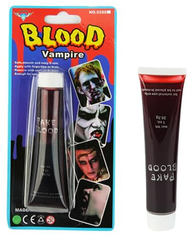 Provetta per sangue di vampiro, sangue di zombi realistico | Sangue di scena, gel di sangue finto lavabile, trucco per effetti speciali per costumi di Halloween, sangue teatrale spaventoso per la casa