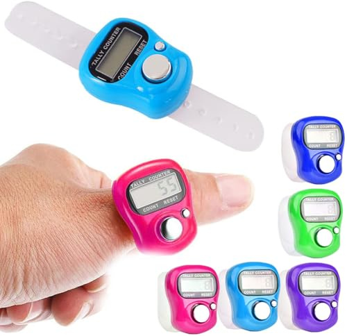 Electronic Finger Counter,5 Digit Electronic Finger Tally Counter,LCD Electronic Digital Display,Hand Tally Clicker Counter,Digital Handheld Tally Counter Golf,Goods Counting,Lap & Knitting