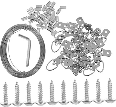 Veemoon Colgadores De Cuadros Kit De Alambre Resistente Decoración Para Oficinas y