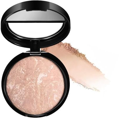 Gebackener Puder Blusher, Gebackener Foundation Make-up Farbe Foundation Make-up, Frosted Blush, Light Puder Blusher, Matte natürliche Hautfarbe (#3, 15g)