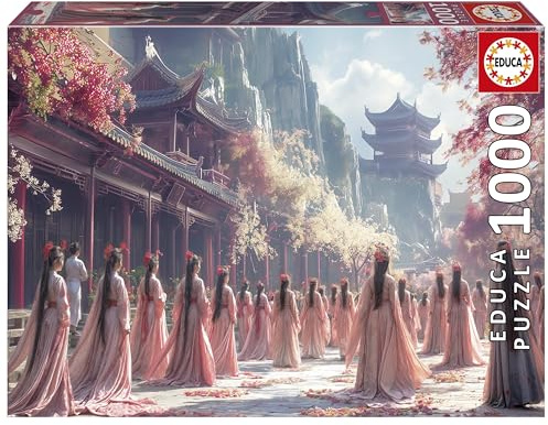Educa - Puzzle 1000 pezzi Le Geishe | Puzzle cultura giapponese | Misura 68x48 cm | Include colla Fix | Per adulti 14+ (20244)