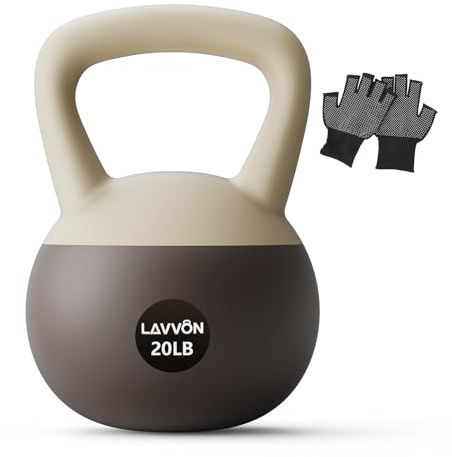Kettlebell morbido, base ammortizzata resistente agli urti e antiscivolo, con impugnatura antiscivolo per allenamenti a casa, set di kettlebell per allenamento della forza sicuro, per donne e uomini