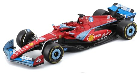 Bburago - F1 Ferrari SF-24 Miami GP 2024#16 Charles Leclerc, 1:43 Scale Model Car, Official Replica Special Miami Livery, Faithful Details, Ferrari Licence, Recommended Age 36+ Months