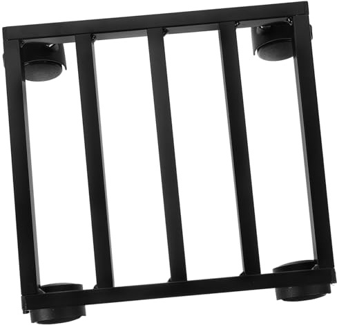 MOTHNUR Soporte Rodante para Maceteros de Base Cuadrada de Metal con Ruedas Resistente para Plantas de Interior y Exterior Fácil Movilidad para Macetas Pesadas Diseño Moderno Negro