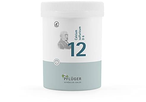 PFLÜGER Schüßler Salze Nr. 12 Calcium sulfuricum D6 - 1000 Tabletten - Das Salz der Gelenke - glutenfrei