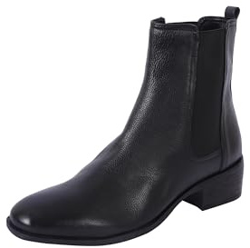 Kenneth Cole REACTION Women's Salt Chelsea Ankle Boot, Black Leather, 8.5 M US