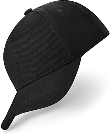 REEFLESS® Baseball Cap Herren Damen Schwarze Basecap - verstellbare Kappe - Caps für Männer Frauen