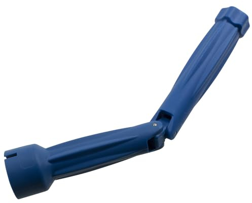 Dönges Montageschlüssel für WC-Sitze in blau | Universal Werkzeug für M8-M10 Muttern & 24-27 mm Flügelmuttern | mit Gelenk & rutschfesten Griffen | aus robustem Kunststoff | für Heim- und Handwerker
