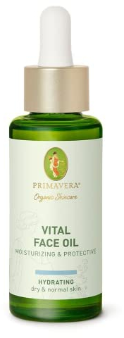 PRIMAVERA Vital Face Oil - Moisturizing & Protective 30 ml - Naturkosmetik - Gesichtsöl für normale bis trockene Haut - Superfood für die Haut, nährt und vitalisiert - vegan