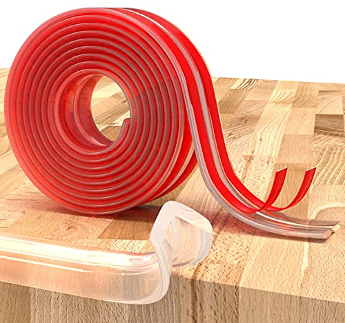 Protector de Bordes, Protectores de Esquinas de Silicona para niños Protectores de Esquinas de Mesa Transparentes Protector de Bordes a Prueba de bebés Muebles para gabinetes de Mesa (2 cm x 1 m)