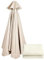 Hotgreenpepper Sonnenschirm Ersatzbezug 3x3M,Ersatz 6 Rippen/8 Rippen, Ersatz Regenschirm Abdeckung, Ersatz Baldachin Sonnenschirm (nur Baldachin) Beige, 3M/6 Rippen