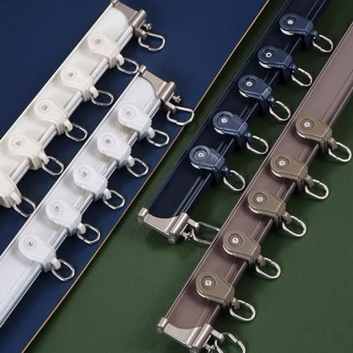 Decke Gardinen Schienensystem 1-5m, Raumteiler Track, Deckenmontage, Heavy-Duty Vorhangschiene, Dusche Gardinenschienesystem Für Wohnzimmer, Schlafzimmer, Schrank Und Schiebetür ( Color : Silver White