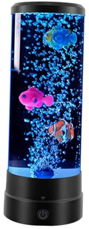 perfk Blasenlampe, Aquariumlampe für Kinder, Fernbedienung, 16 lebendige Farben, Stimmungslampe, Nachttischlampe für Schreibtisch, Tisch, Schlafzimmer,