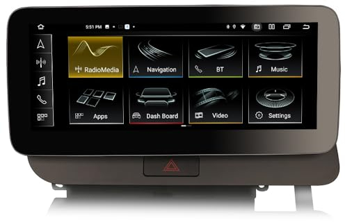 GONFEN 10,25 Zoll Acht-Kern Android 13.0 DAB+ Autoradio Für Audi Q5 mit GPS Navigation Unterstützt Apple CarPlay Android AUTO 4GB RAM 64GB ROM Bluetooth SWC WiFi DSP MMI IPS Bildschirm Kamera TPMS DVR