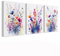 Kepuarm 3Pcs Aquarell Blumen Pflanze Bilder, Aquarell Blumen Leinwand Bilder Wildblumen Wandbilder Für Schlafzimmer Wohnzimmer Dekor 16 * 12inch Mit Rahmen(30 * 40cm)