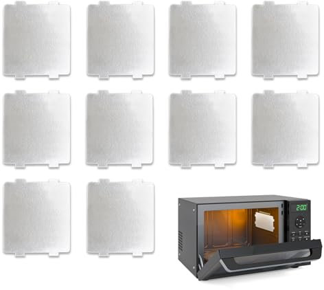 10 pezzi Forno a Microonde Piastra di Mica, 11.5x6.5 cm Foglio di Mica Universale Copertura di Guida d'Onda Sostituzione di Riparazione Accessorio per Cucina Forno a Microonde